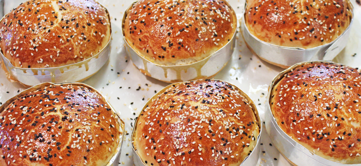 Hamburger bun shop baking pan