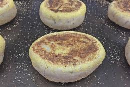 Sourdough English Muffin Recipe with Parmesan and Herbs