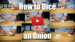 This video will teach you how to dice an onion. 