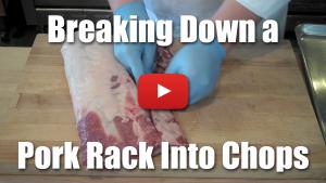 How to Fabricate Pork Chops From a Bone In Pork Rack - Butchery, Culinary Knife Skills, Video Technique