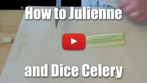 How to Julienne and Dice Celery - Culinary Knife Skills