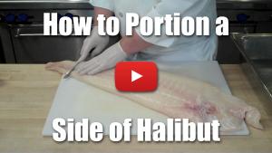 How to Portion a Side of Halibut - Video Technique - Culinary Knife Skills