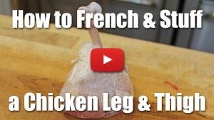 How to French a Chicken Leg and Thigh - Video Technique - Butchery - Culinary Knife Skills
