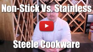 When should I use stainless steel versus a non-stick pan for cooking?