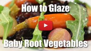 This video will teach you how to make and execute restaurant style glazed baby root vegetables.